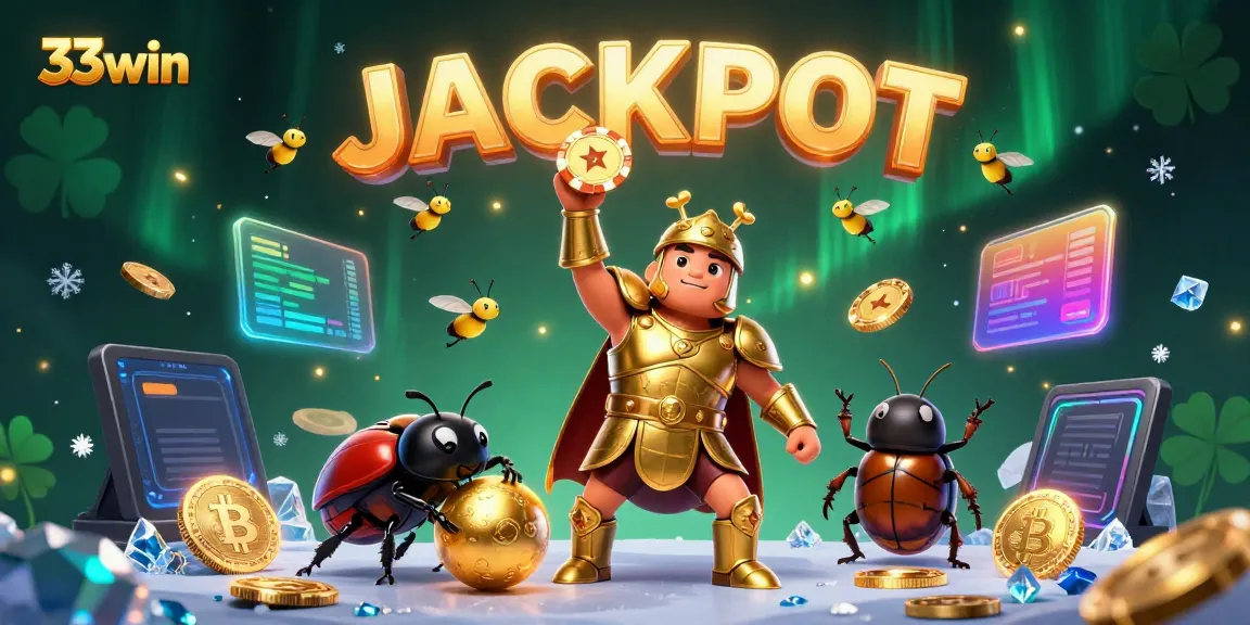 Experience exciting wins at 33win with a vibrant casino illustration showcasing victory and prosperity.