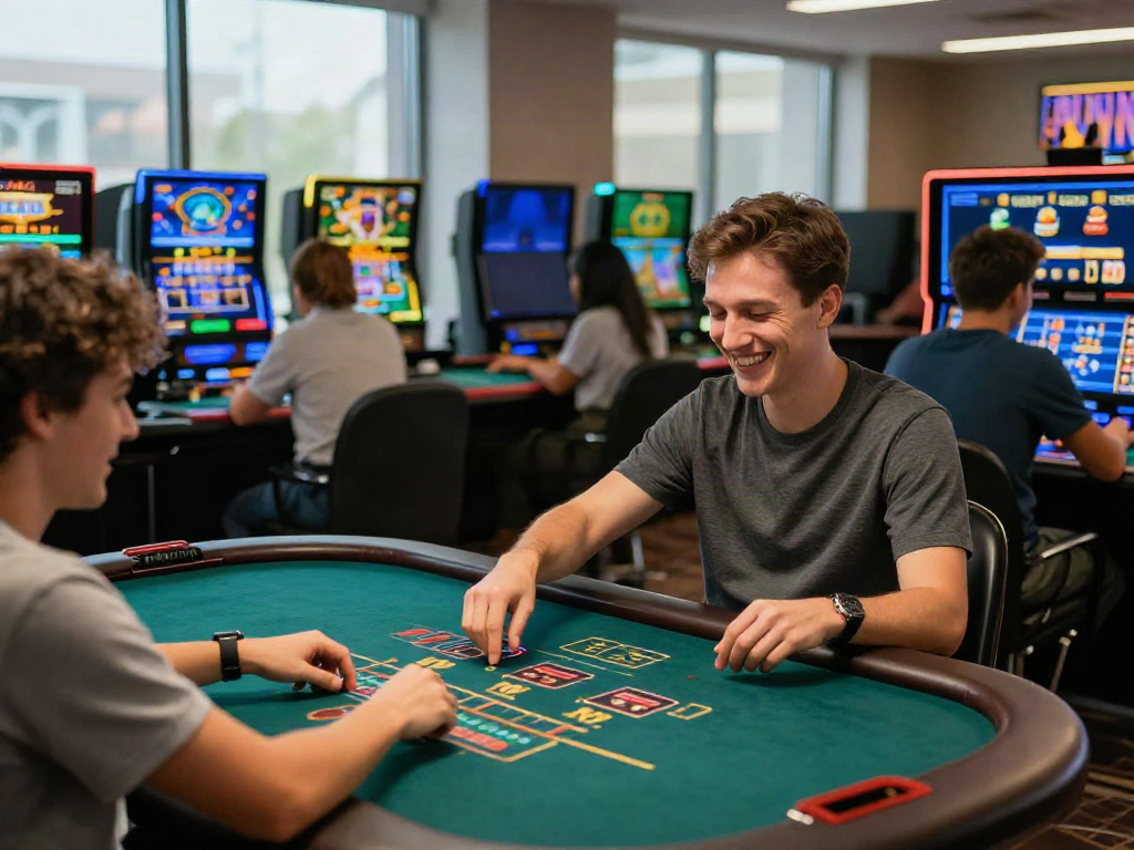 Engaged players at SIN88 nhà cái enjoying vibrant casino games.
