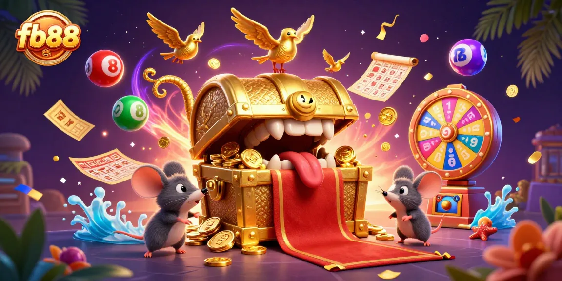 Experience thrilling wins at fb88 with a vivid 3D casino scene filled with game elements and excitement.