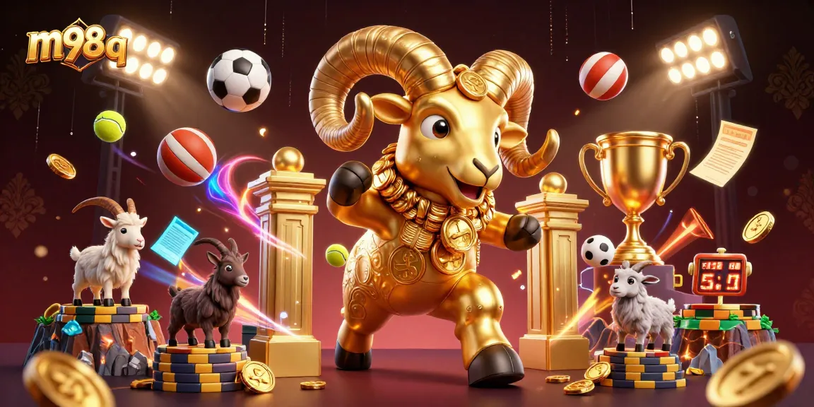 Engage in thrilling gameplay with m98 q, featuring dynamic sports elements and golden casino motifs.